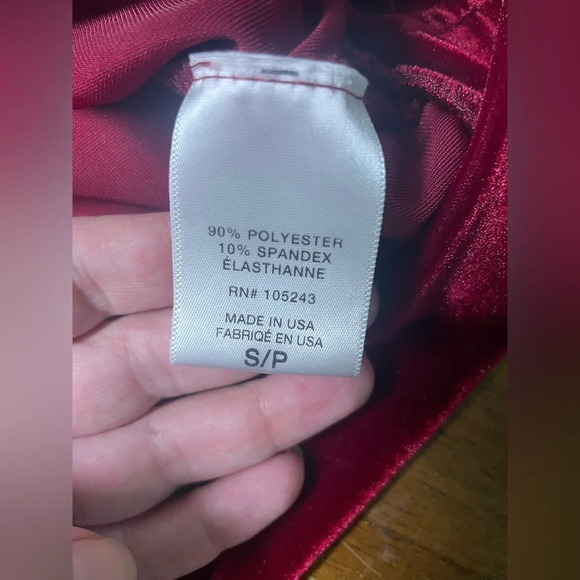 H.I.P. Velevt Velour Round Neck Long Sleeve Top Boho Whimsy Fairy Festive Small - Picture 4 of 7